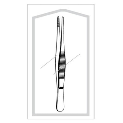 Forcep Dressing Econo 8" Blunt Straight Stainless Steel Disposable 25/Bx